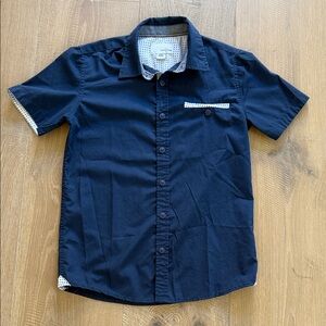 Navy Blue Craft + Flow big boy sz 8 button down Shirt